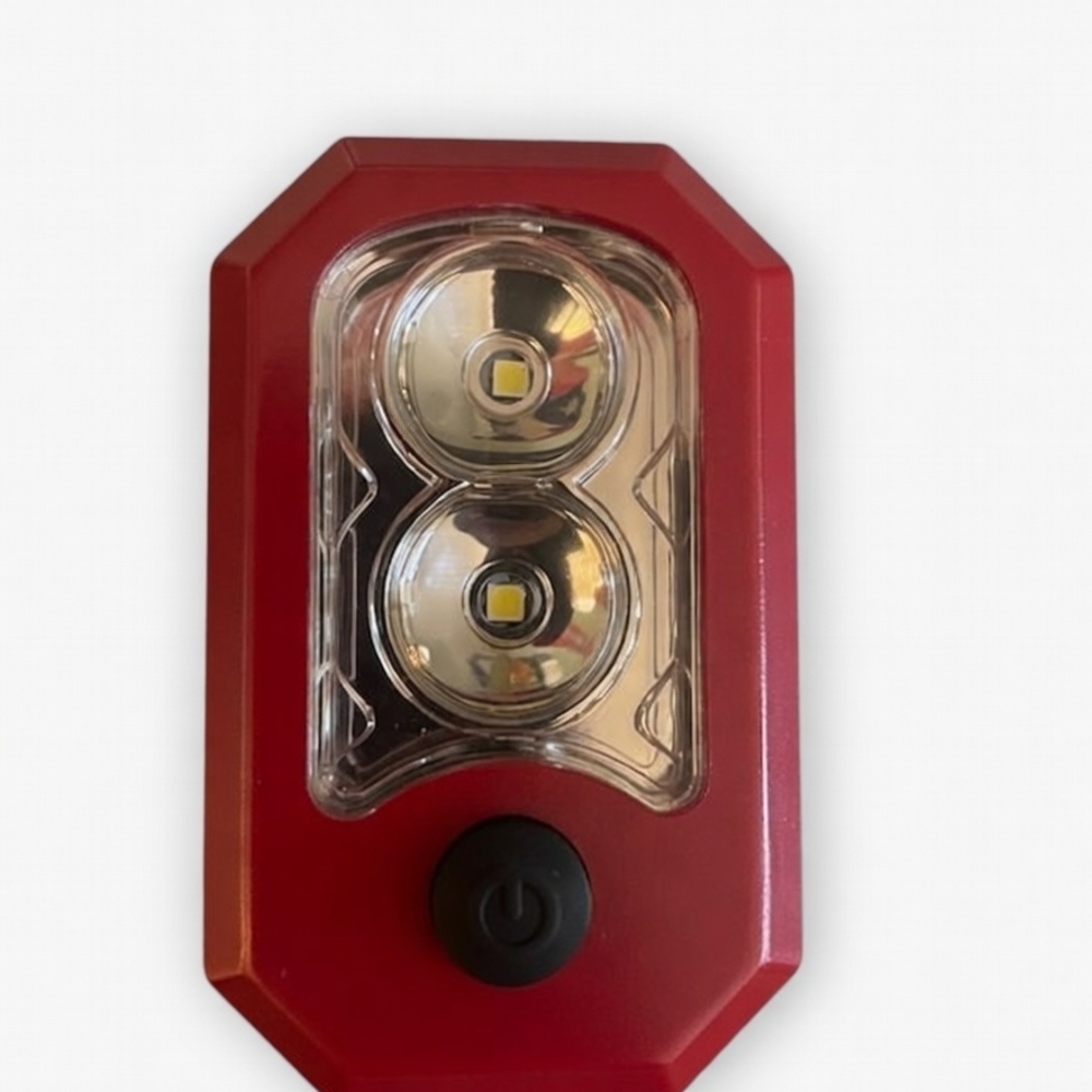 Compact Red Dual-LED Portable Light